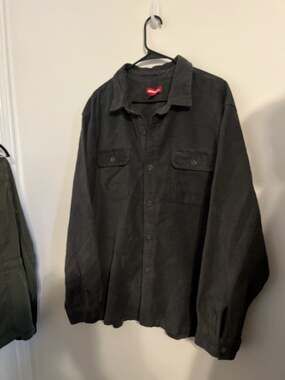 UNIONBAY Men's Black Corduroy Long Sleeve Button Down Work Shirt XXL